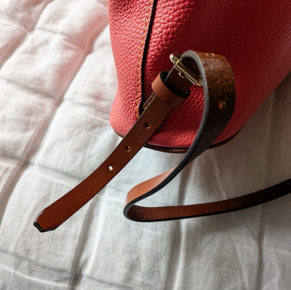 EUC Dooney & Bourke Pebble Grain Leather Backpack, Geranium Pink - Picture 4 of 16